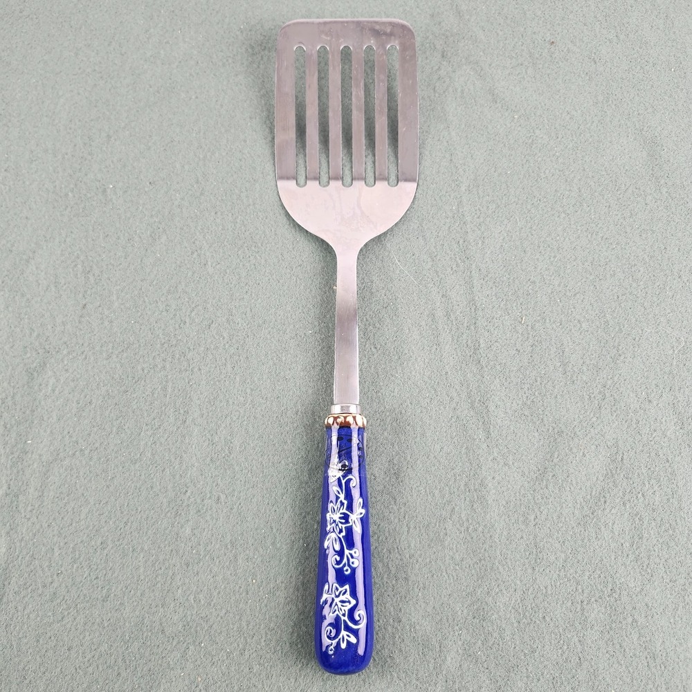Temptations by Tara Floral Lace Ceramic Stainless Steel Spatula Utensil
